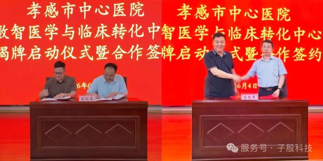 孝感中心相关合作签约现场,原文配图